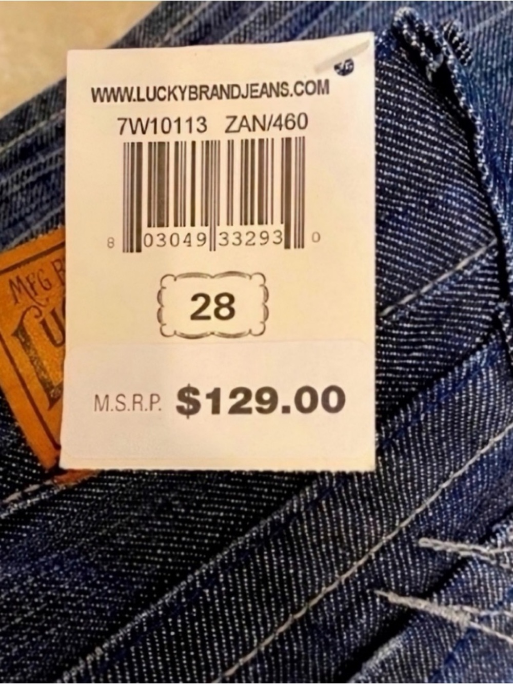New With Tags Lucky Lola Blue Denim Jeans - 28L